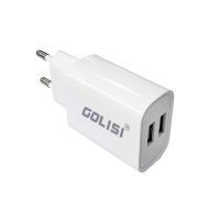 Prise USB 2 ports 12W 5V 2.4A - Golisi