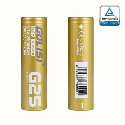 Accu G25 18650 2500mAh 20A (Boite de 2) - Golisi