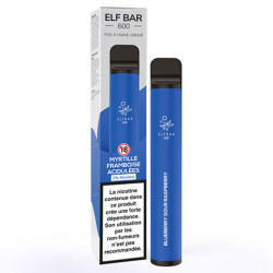 Elfbar - Pod jetable Myrtille framboise acidulées 600 puffs 2ml (boite de 10)