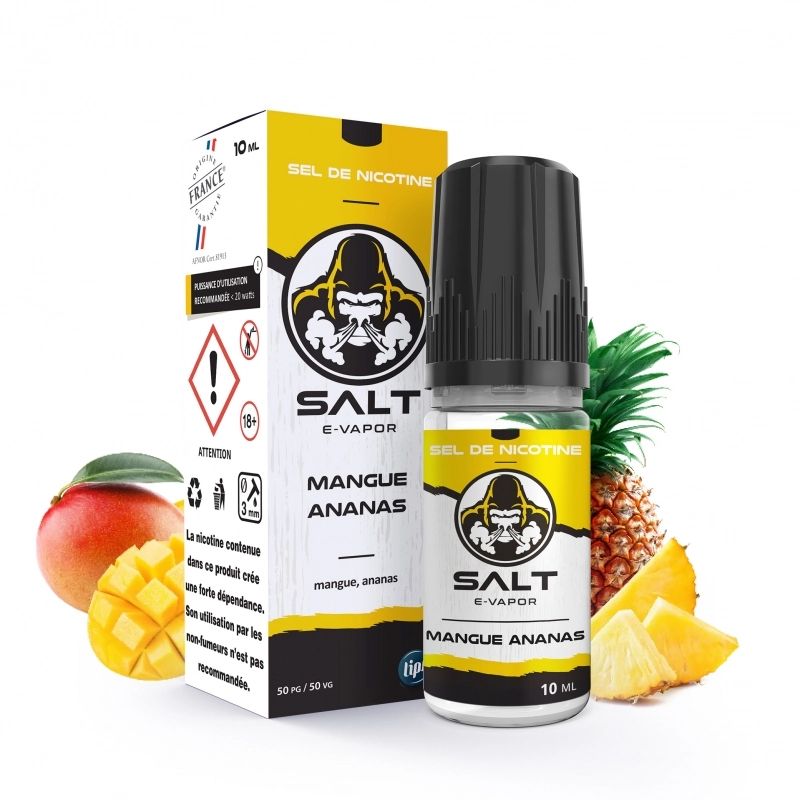 Salt E-Vapor: Mangue Ananas 10ml - Le French Liquide