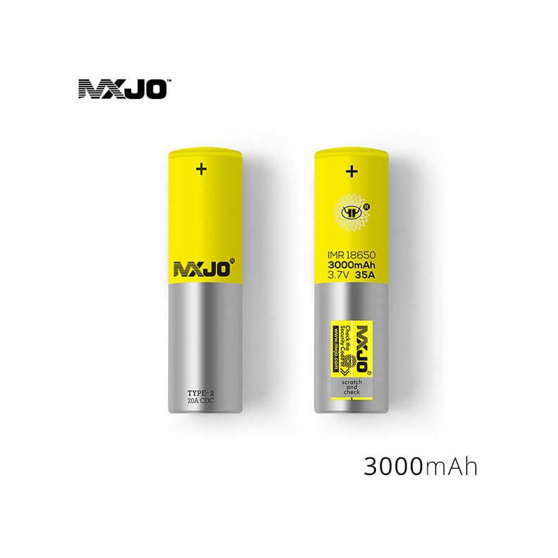 Accu MXJO IMR 18650 3000mah 35A Jaune (scatola da 4)