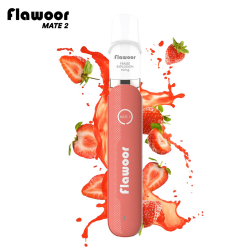 Pod Jetable : Kit Fraise Explosion 600 puffs 2ml - Flawoor Mate 2