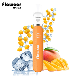 Pod Jetable : Kit Mangue Glacée 600 puffs 2ml - Flawoor Mate 2 