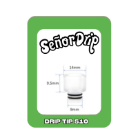 Drip Tip 510 Clear - Señor Drip Tip