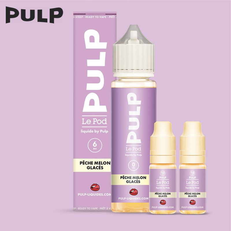 Pack Pêche Melon Glacés 60ml - Le Pod Liquide by Pulp