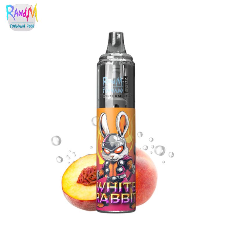 Kit Fizzy Peach 7000 puffs 2ml - Tornado White Rabbit by RandM