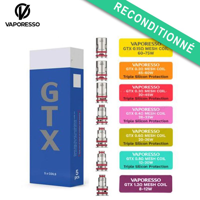 Résistances GTX (5pcs) - Vaporesso - Reconditionné