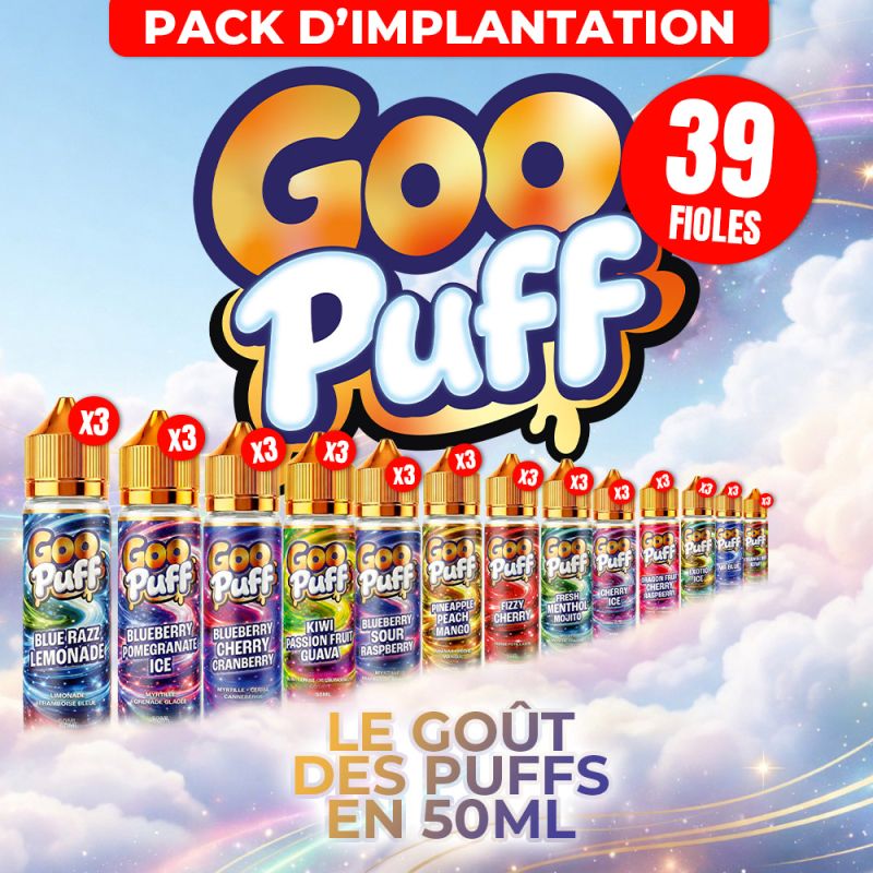 Pack implantation e-liquide Goo Puff 50ml - Goo Puff