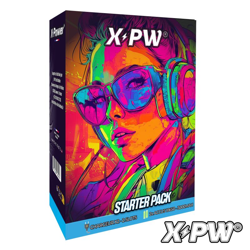 Starter Pack - Chargeur X2 Accus 18650 3000mAh - X Power