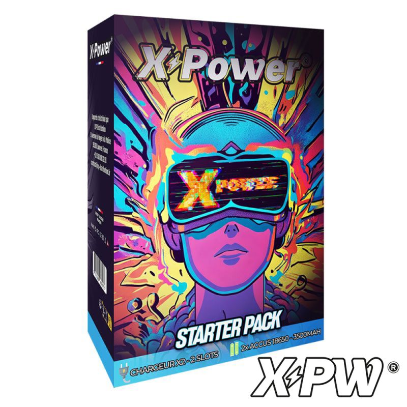 Starter Pack - Chargeur X2 Accus 18650 - X Power