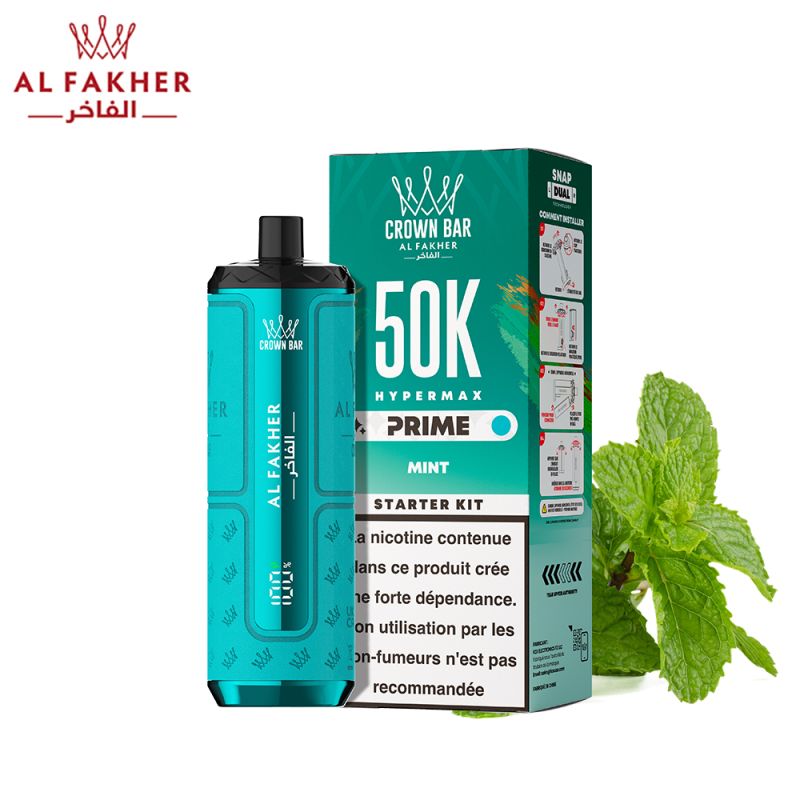 Puff Crown Bar 50K 2x10ml Hyper Max Prime - Al Fakher