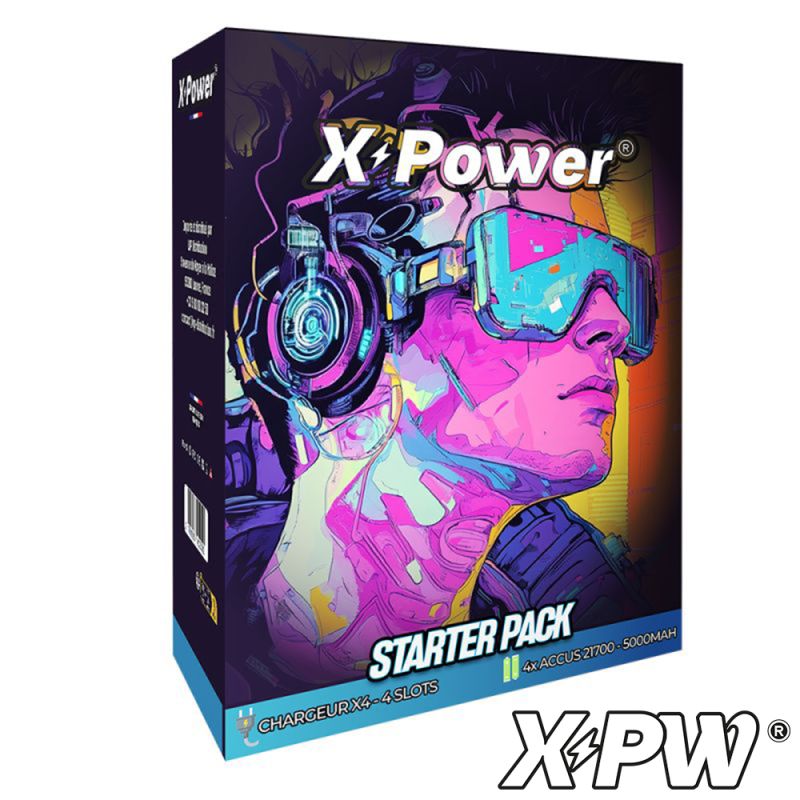 Starter Pack - Chargeur X4 Accus 21700 - XPW