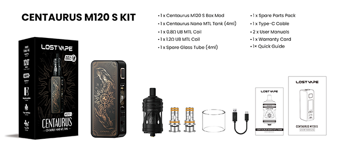 prix kit centaurus m120s lost vape