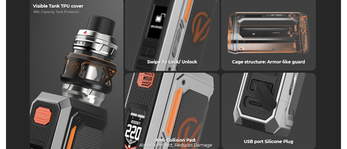 kit complet armour octa vaporesso distributeur