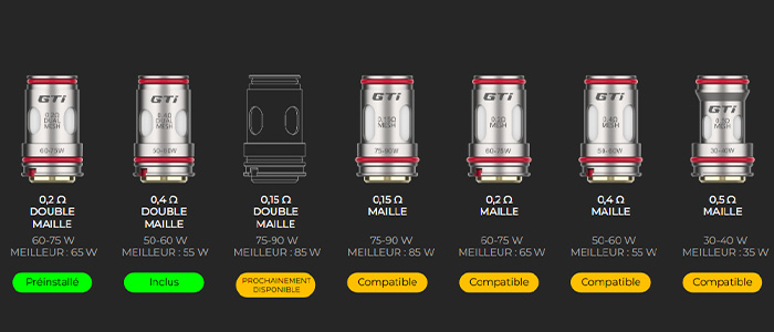grossiste resistance gti dual mesh vaporesso