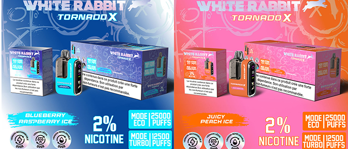 fournisseur puff 25k tornado x white rabbit randm
