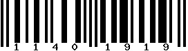 EAN-8 : 11401919 EAN-8 : 11401919