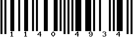 EAN-8 : 11404934 EAN-8 : 11404934