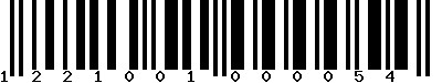 EAN-13 : 1221001000054 EAN-13 : 1221001000054