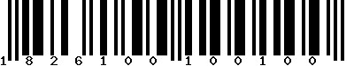 EAN-13 : 1826100100100 EAN-13 : 1826100100100