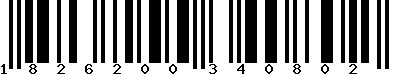 EAN-13 : 1826200340802 EAN-13 : 1826200340802