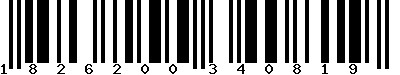 EAN-13 : 1826200340819