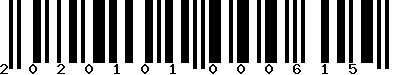Code barre 2020101000615