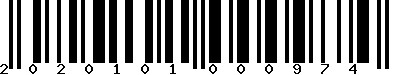Code barre 2020101000974