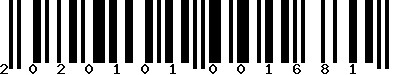 Code barre 2020101001681