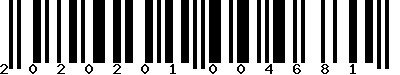 Code barre 2020201004681