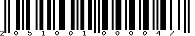 EAN-13 : 2051001000047