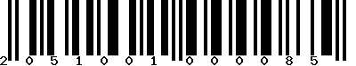 Code barre 2051001000085