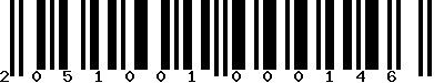 Code barre 2051001000146