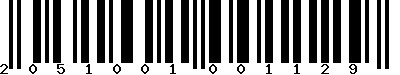 Code barre 2051001001129