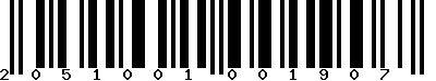 Code barre 2051001001907