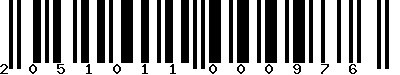 Code barre 2051011000976