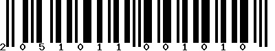 Code barre 2051011001010