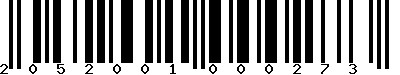 Code barre 2052001000273