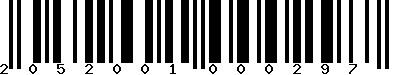 Code barre 2052001000297