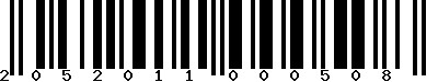 Code barre 2052011000508
