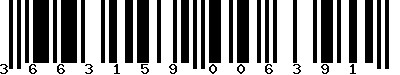 EAN-13 : 3663159006391 EAN-13 : 3663159006391