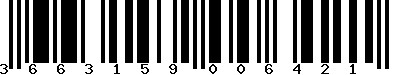 EAN-13 : 3663159006421 EAN-13 : 3663159006421