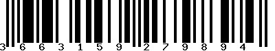 EAN-13 : 3663159279894 EAN-13 : 3663159279894