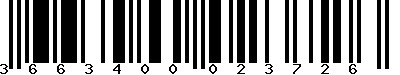 EAN-13 : 3663400023726 EAN-13 : 3663400023726