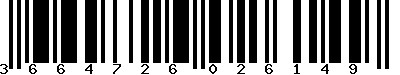 EAN-13 : 3664726026149 EAN-13 : 3664726026149