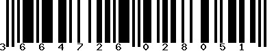 EAN-13 : 3664726028051 EAN-13 : 3664726028051