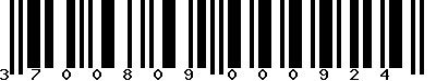 EAN-13 : 3700809000924 EAN-13 : 3700809000924