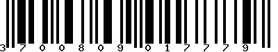 EAN-13 : 3700809017779 EAN-13 : 3700809017779