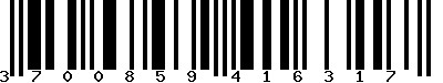 EAN-13 : 3700859416317 EAN-13 : 3700859416317
