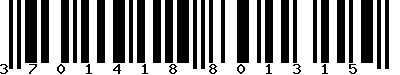 EAN-13 : 3701418801315 EAN-13 : 3701418801315